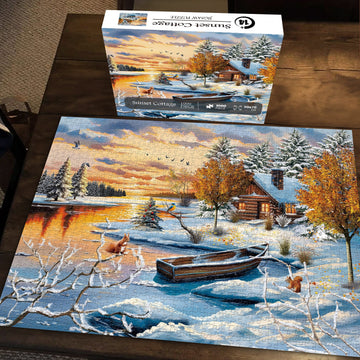 Sunset cottage puzzle puzzle 1000 pezzi